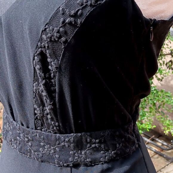 Ladakh Lace and Sheer Black Evening Dress Whimsigoth - Picture 4 of 16